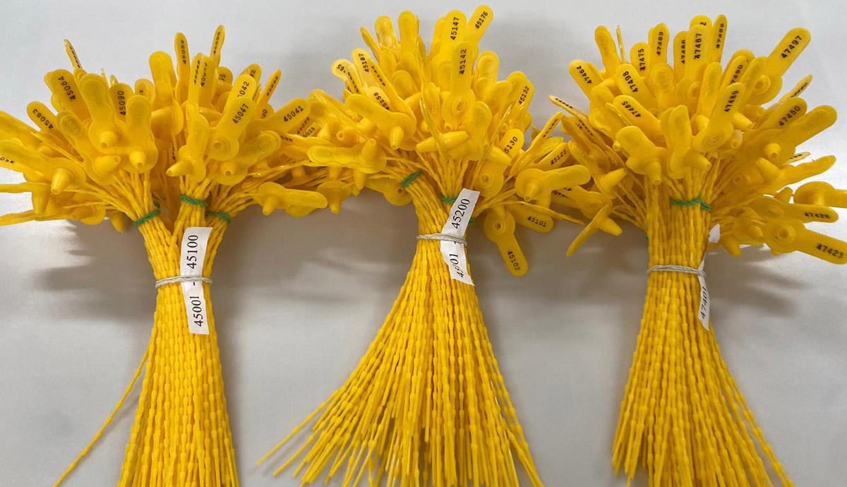 Plomby plastikowe numerowane