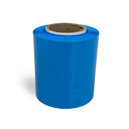 Folia stretch mini niebieska 10 cm x grubość 23 µm  x 0,40 kg, Paczka 30 szt.