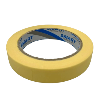 Taśma maskująca papierowa żółta 19 mm x 50 y (jardów). Karton 48 szt.