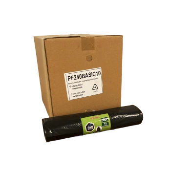 Przemysłowe worki na śmieci 240L / Opakowanie zbiorcze: 10 rolek - ilość w rolce: 10 sztuk