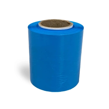 Folia stretch mini niebieska 10 cm x grubość 23 µm  x 0,40 kg, Paczka 30 szt.